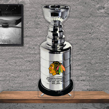 Load image into Gallery viewer, NHL Chicago Blackhawks Replica Stanley Cup Championship Trophy Acrylic Plaque
