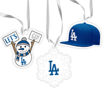 Load image into Gallery viewer, MLB Los Angeles Dodgers Acrylic Ornament 3-Pack World Series 2024