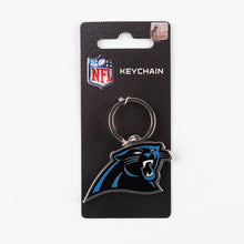 Load image into Gallery viewer, NFL Carolina Panthers 3D Metal Keychain Packaging