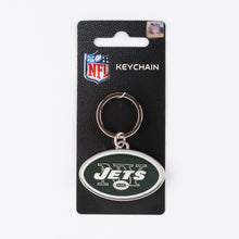 Load image into Gallery viewer, NFL New York Jets 3D Metal Keychain Packaging