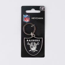 Load image into Gallery viewer, NFL Oakland Raiders 3D Metal Keychain Packaging