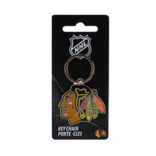 Load image into Gallery viewer, NHL Chicago Blackhawks 3D Metal Keychain Packaging