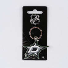 Load image into Gallery viewer, NHL Dallas Stars 3D Metal Keychain Packaging