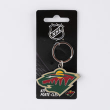Load image into Gallery viewer, NHL Minnesota Wild 3D Metal Keychain Packaging