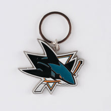 Load image into Gallery viewer, NHL San Jose Sharks 3D Metal Keychain