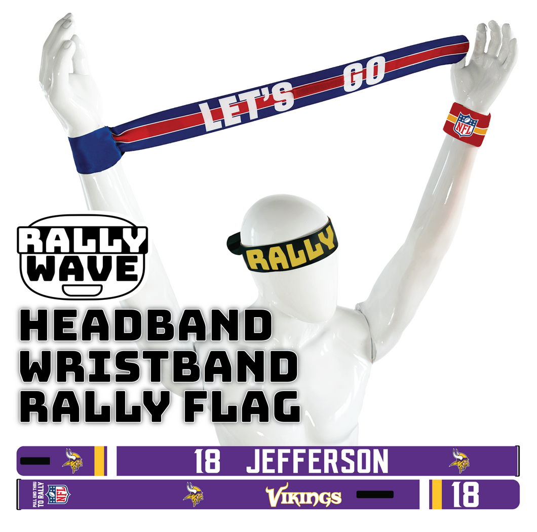 NFL Minnesota Vikings Justin Jefferson Rally Wave