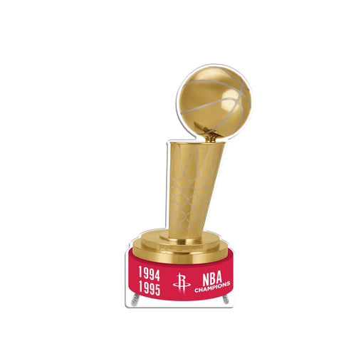 NBA Houston Rockets Championship Larry O'Brien Trophy Acrylic Plaque