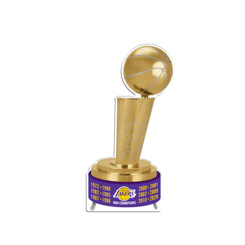 NBA Los Angeles Lakers Championship Larry O'Brien Trophy Acrylic Plaque