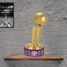 Load image into Gallery viewer, NBA Los Angeles Lakers Championship Larry O&#39;Brien Trophy Acrylic Plaque