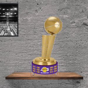 NBA Los Angeles Lakers Championship Larry O'Brien Trophy Acrylic Plaque