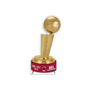 NBA Miami Heat Championship Larry O'Brien Trophy Acrylic Plaque