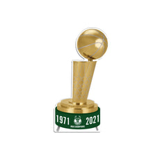 Load image into Gallery viewer, NBA Milwaukee Bucks Championship Larry O&#39;Brien Trophy Acrylic Plaque