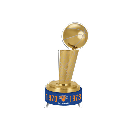 NBA New York Knicks Championship Larry O'Brien Trophy Acrylic Plaque