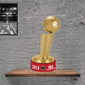 NBA Toronto Raptors Championship Larry O'Brien Trophy Acrylic Plaque