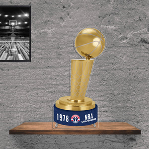 NBA Washington Wizards Championship Larry O'Brien Trophy Acrylic Plaque