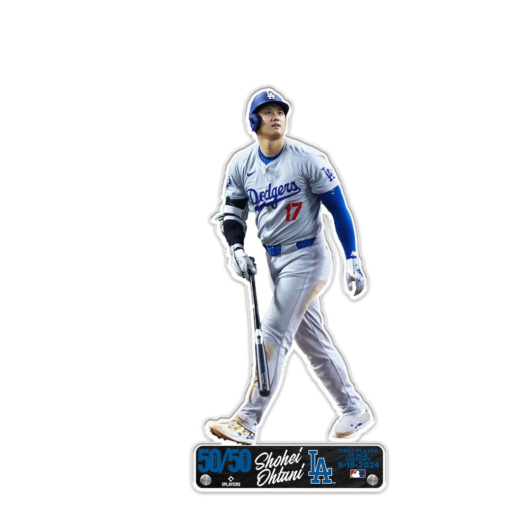 MLB Los Angeles Dodgers Shohei Ohtani 50/50 Batting Acrylic Player Standee