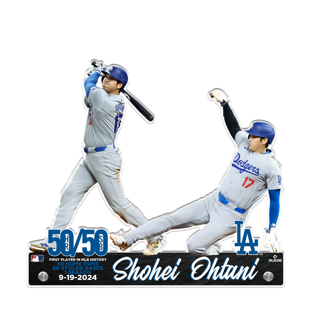 MLB Los Angeles Dodgers Shohei Ohtani 50/50 Moment Acrylic Player Standee