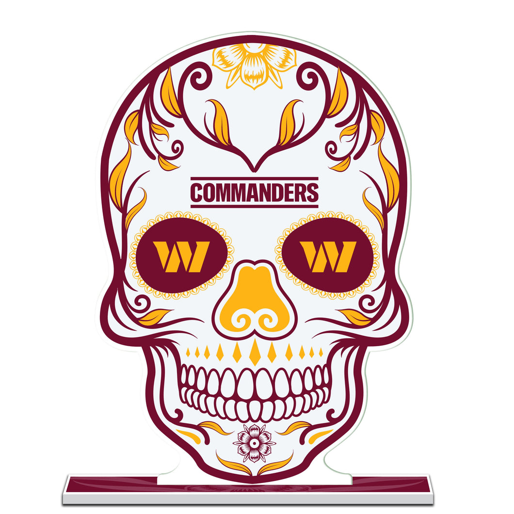 NFL Washington Commanders Día De Los Muertos Sugar Sugar Skull Standee