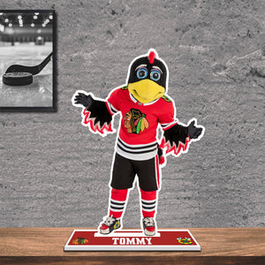 NHL Chicago Blackhawks Mascot Tommy Hawk Standee