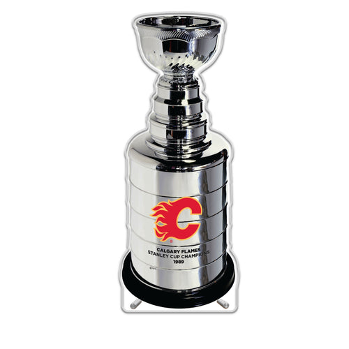 NHL Calgary Flames Replica Stanley Cup Championship Trophy Acrylic Plaque 1989