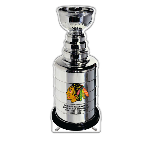 NHL Chicago Blackhawks Replica Stanley Cup Championship Trophy Acrylic Plaque