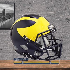 NCAA University of Michigan Wolverines Helmet Acrylic Plaque