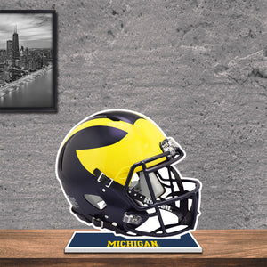 NCAA University of Michigan Wolverines Helmet Standee