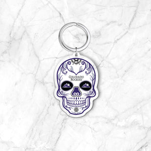 MLB Colorado Rockies Acrylic Día De Los Muertos Skull Keychain
