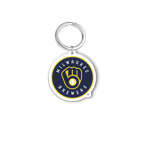 MLB Milwaukee Brewers Acrylic Logo Keychain