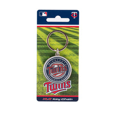 Load image into Gallery viewer, MLB Minnesota Twins 3D Metal Keychain Packaging
