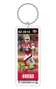 NFL San Francisco 49ers Jimmy Garoppolo Acrylic Keychain