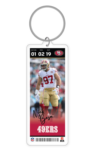 NFL San Francisco 49ers Nick Bosa Acrylic Keychain