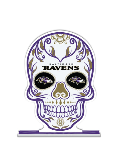 NFL Baltimore Ravens Día De Los Muertos Skull Standee