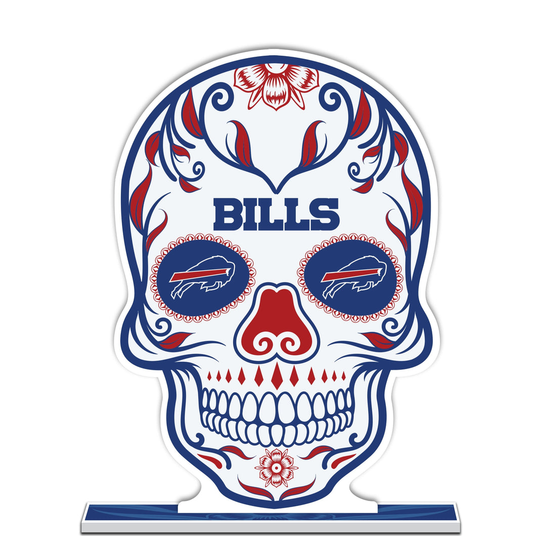 NFL Buffalo Bills Día De Los Muertos Skull Standee