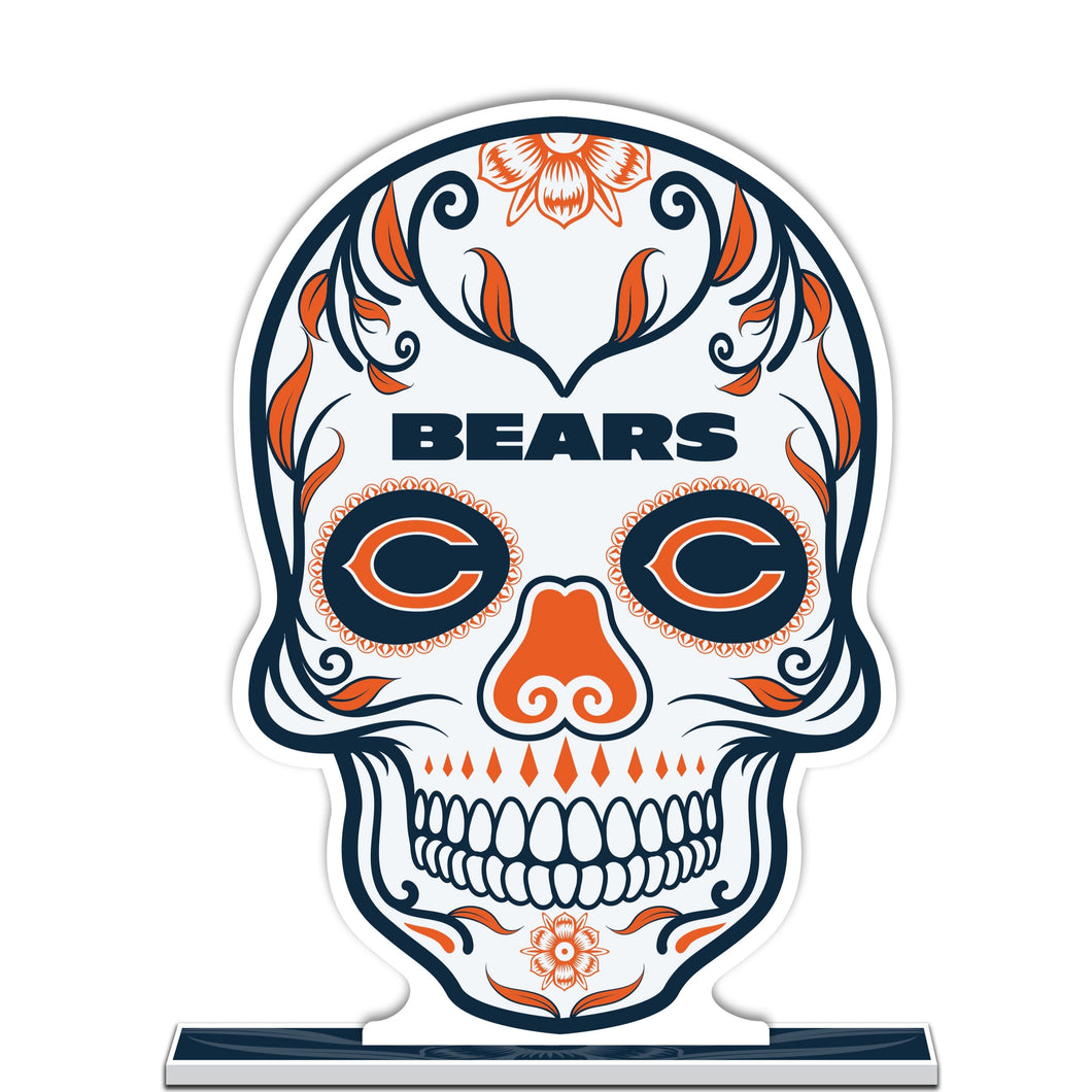 NFL Chicago Bears Día De Los Muertos Skull Standee