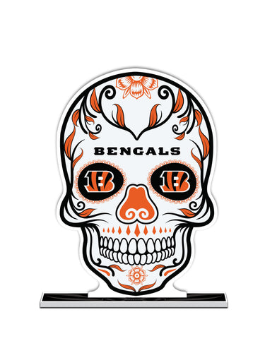 NFL Cincinnati Bengals Día De Los Muertos Skull Standee