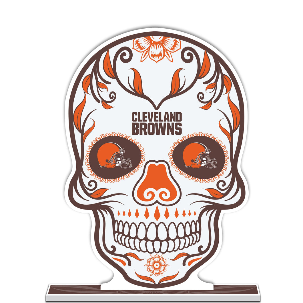 NFL Cleveland Browns Día De Los Muertos Sugar Skull Standee