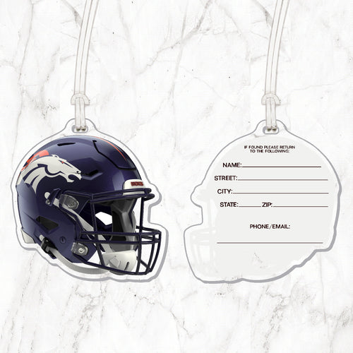 NFL Denver Broncos Acrylic Helmet Luggage Tag