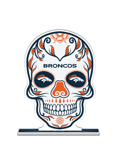 NFL Denver Broncos Día De Los Muertos Skull Standee