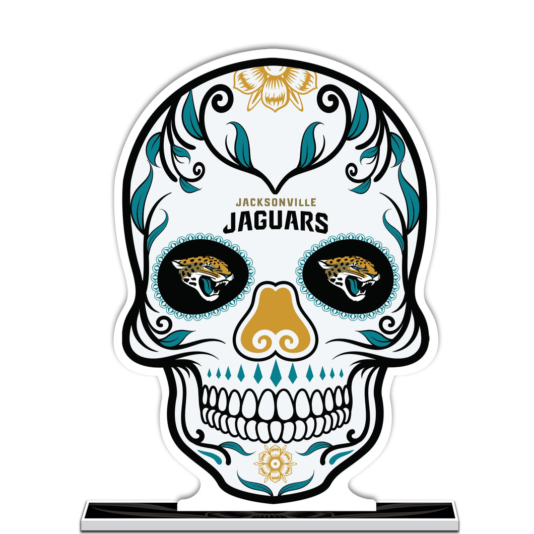 NFL Jacksonville Jaguars Día De Los Muertos Skull Standee