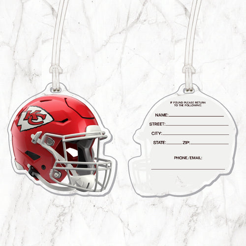 NFL Kansas City Chiefs Acrylic Helmet Luggage Tag