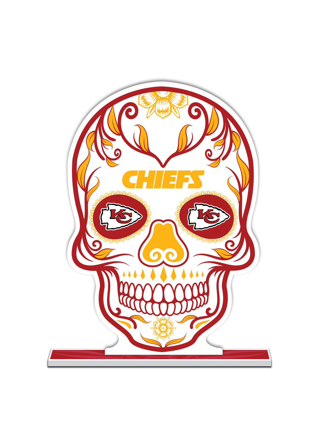 NFL Kansas City Chiefs Día De Los Muertos Skull Standee