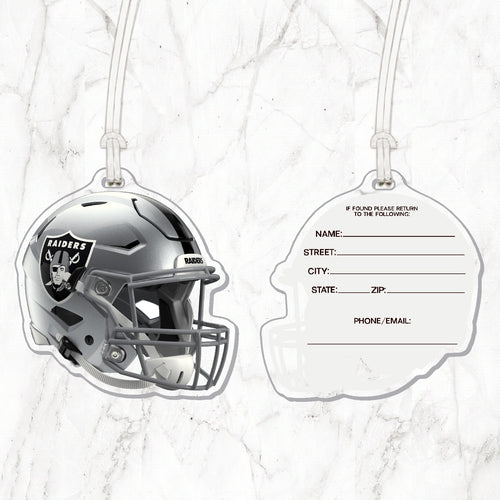 NFL Las Vegas Raiders Acrylic Helmet Luggage Tag