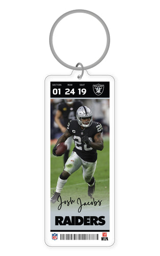 NFL Las Vegas Raiders Josh Jacobs Acrylic Player Keychain