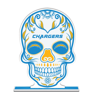 NFL Los Angeles Chargers Día De Los Muertos Skull Styrene Standee