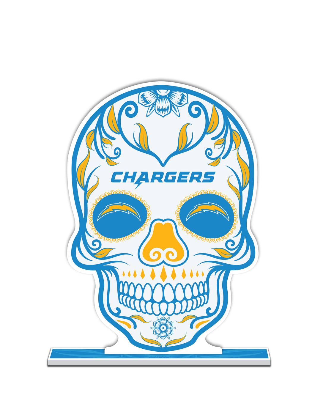 NFL Los Angeles Chargers Día De Los Muertos Skull Styrene Standee