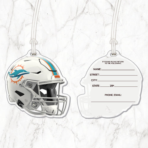 NFL Miami Dolphins Acrylic Helmet Luggage Tag