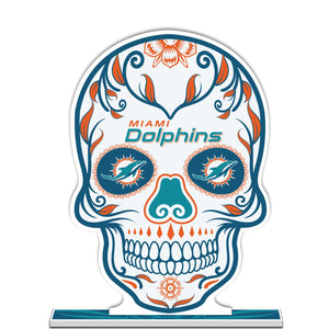 NFL Miami Dolphins Día De Los Muertos Skull Styrene Standee