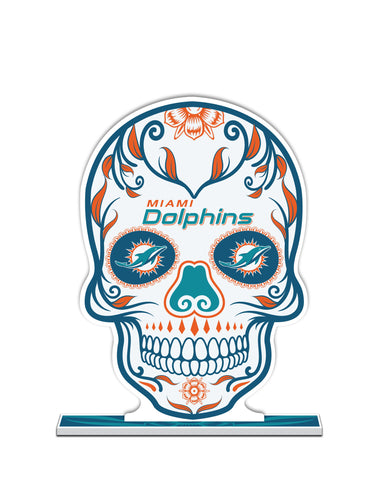 NFL Miami Dolphins Día De Los Muertos Skull Standee