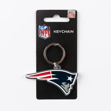 Load image into Gallery viewer, NFL New England Patriots 3D Metal Keychain Packaging